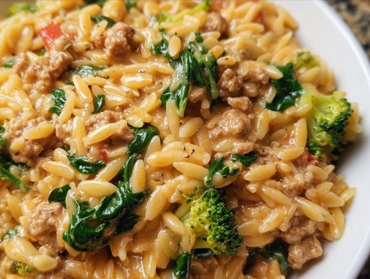 One-Pot Ground Turkey Orzo