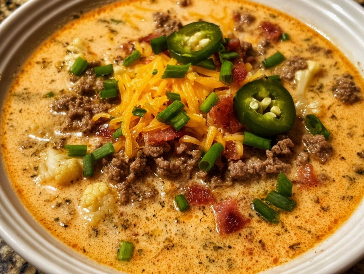 Keto Cheeseburger Soup