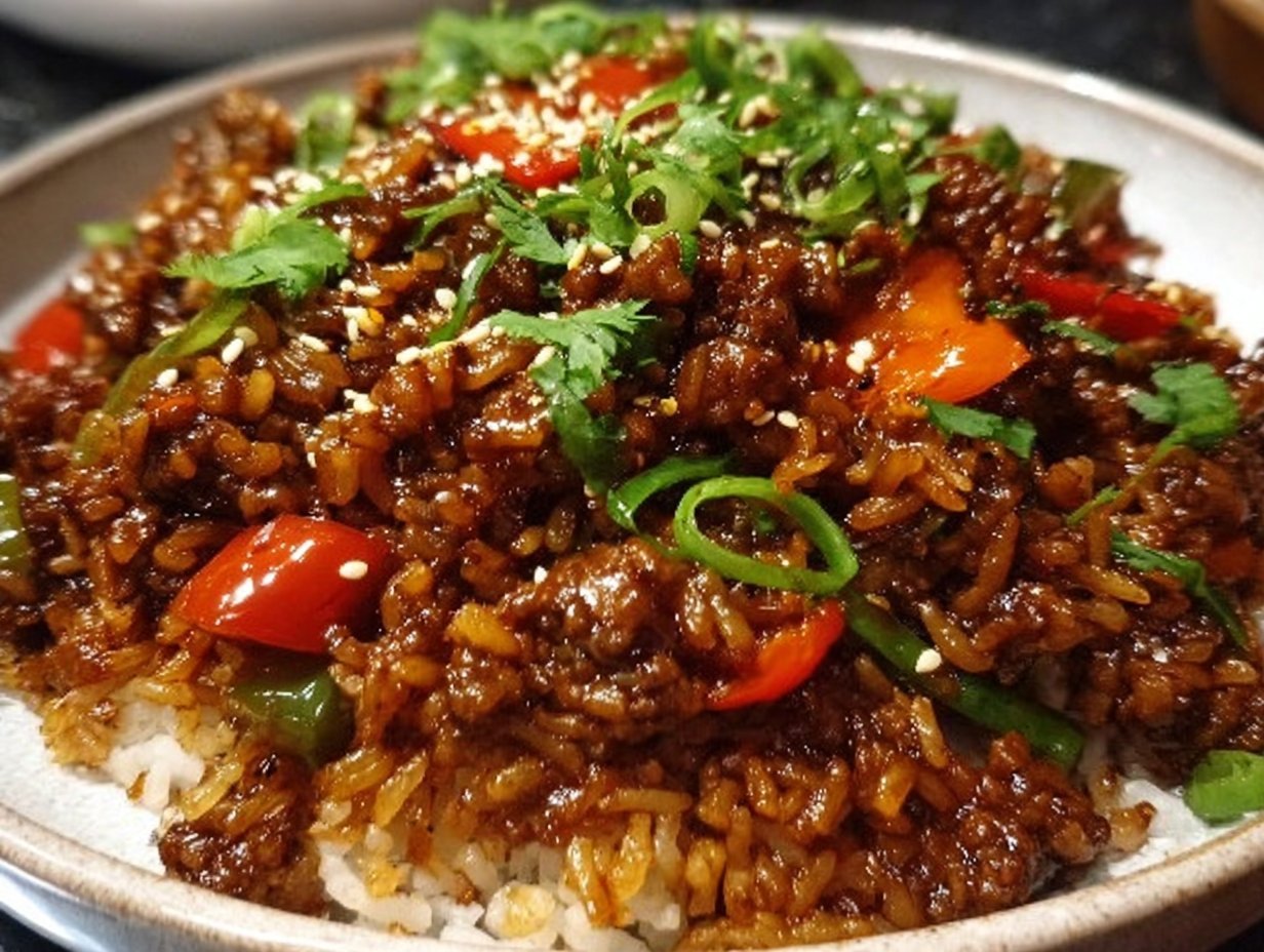 Crispy Chilli Beef Rice