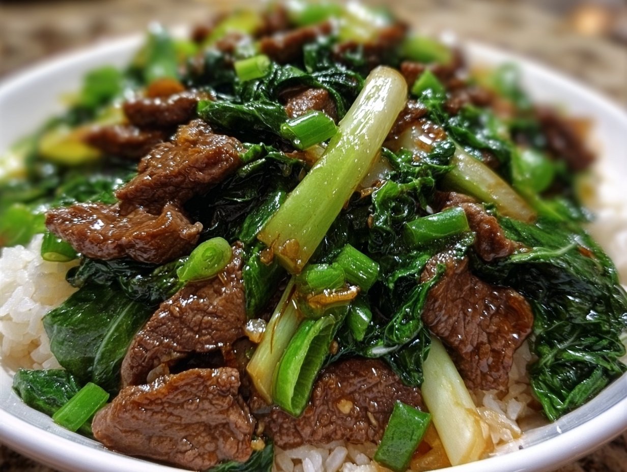 Bok Choy Stir-Fried Beef