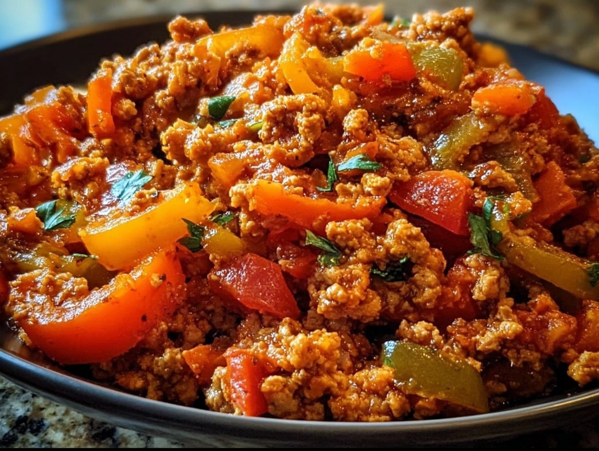 Ground Turkey and Peppers