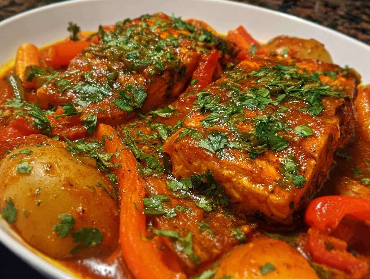 Classic Spicy Moroccan Fish in Rich Sauce