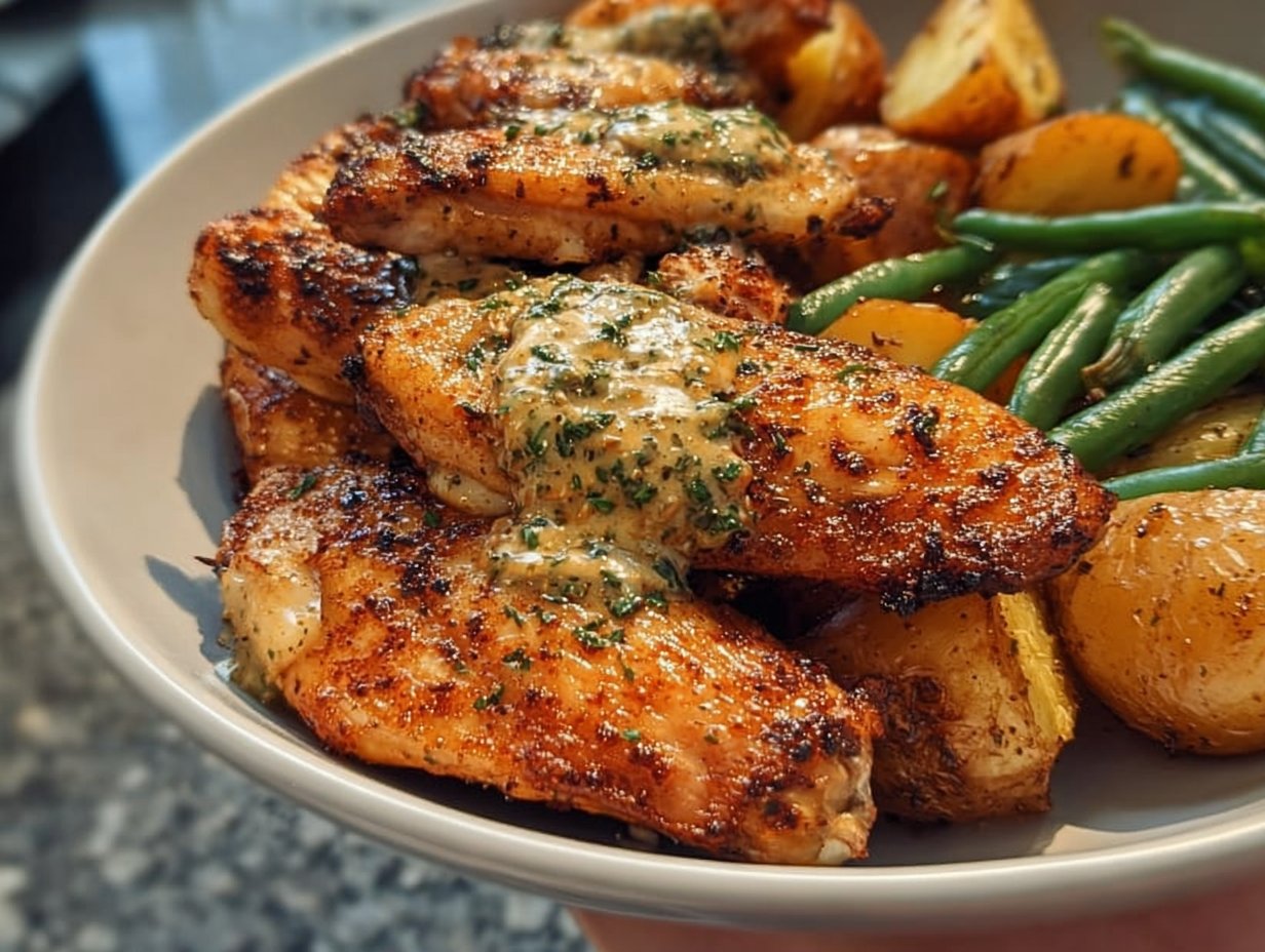 Wholesome Grilled Chicken Wings and Sides