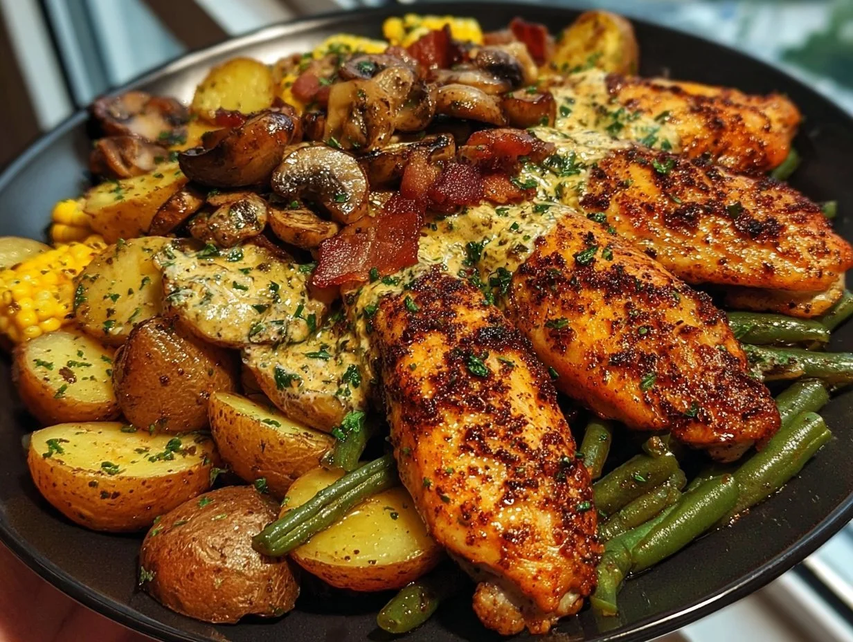 Deliciously grilled chicken wings served with fresh sides