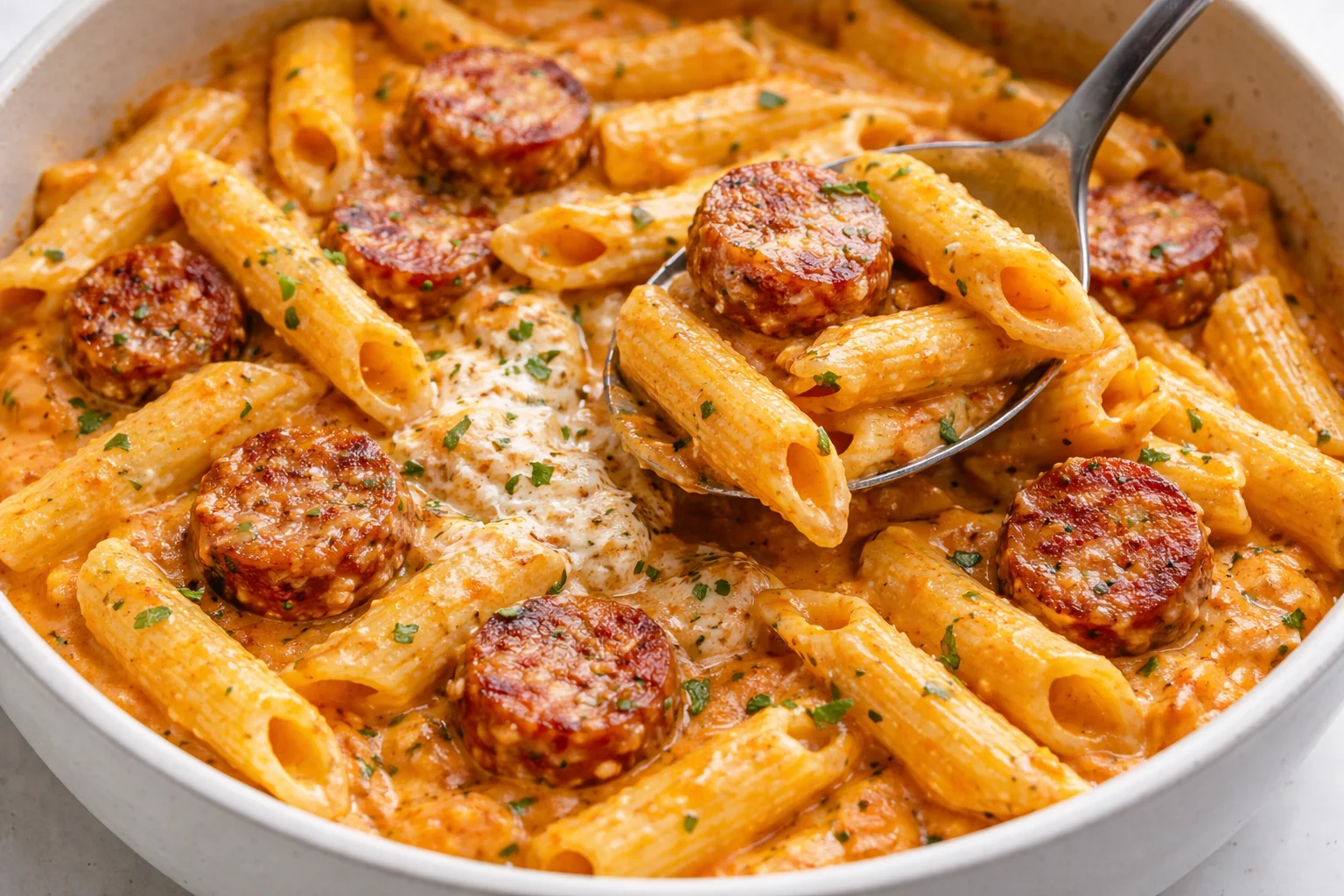 Creamy Cajun Sausage Pasta