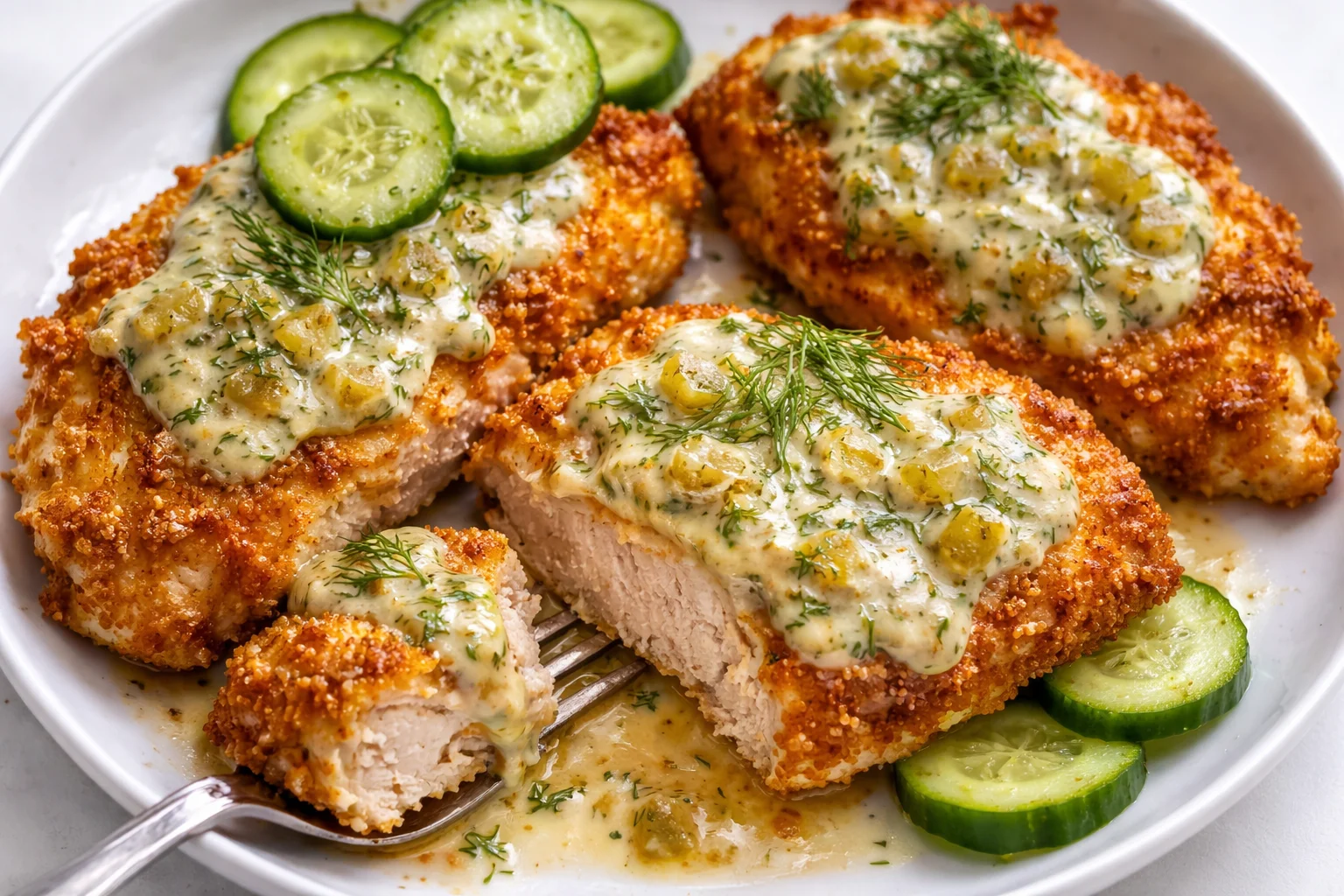 Crispy Dill Pickle Parmesan Chicken