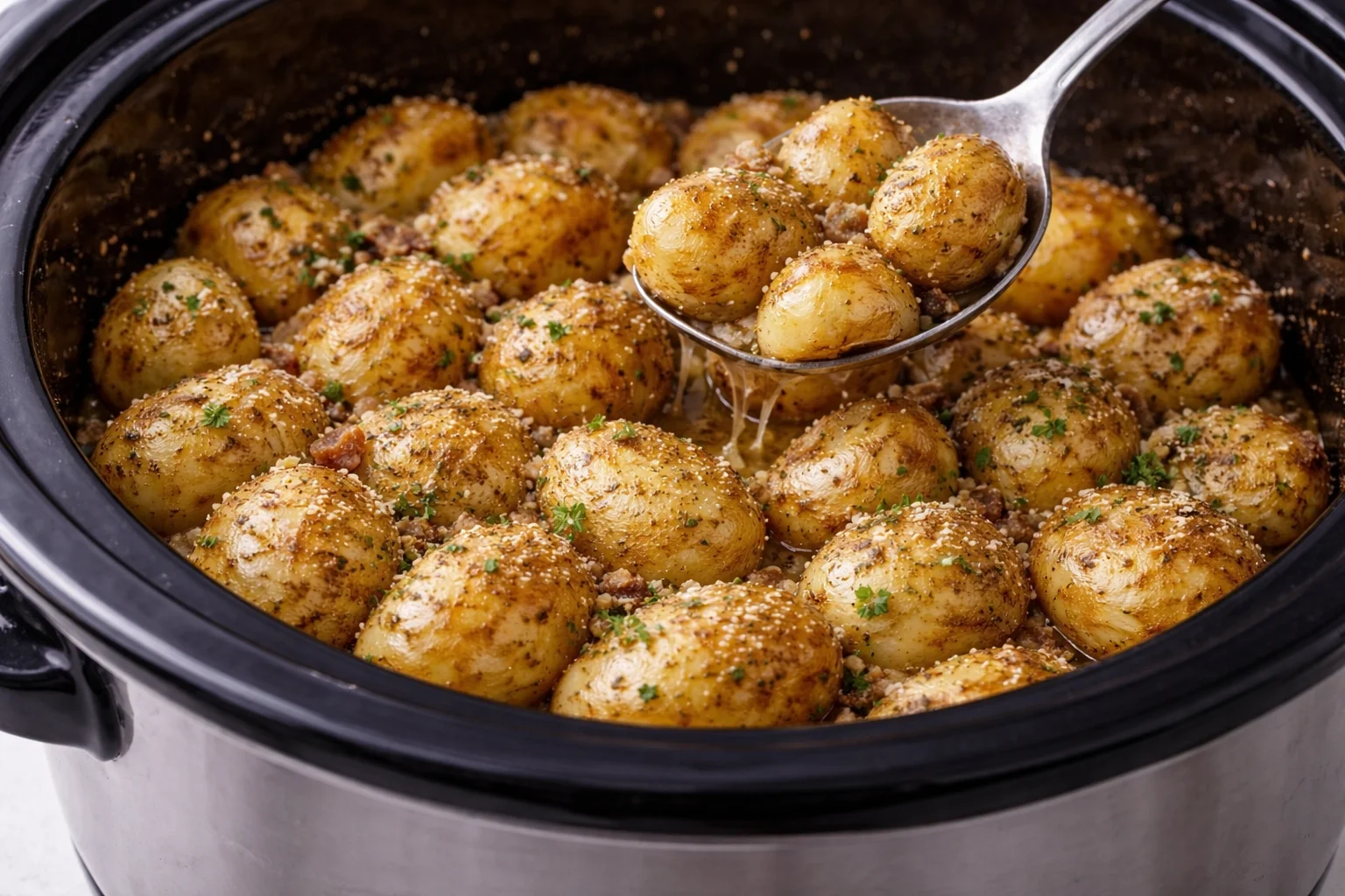 Crockpot Parmesan Roasted Potatoes