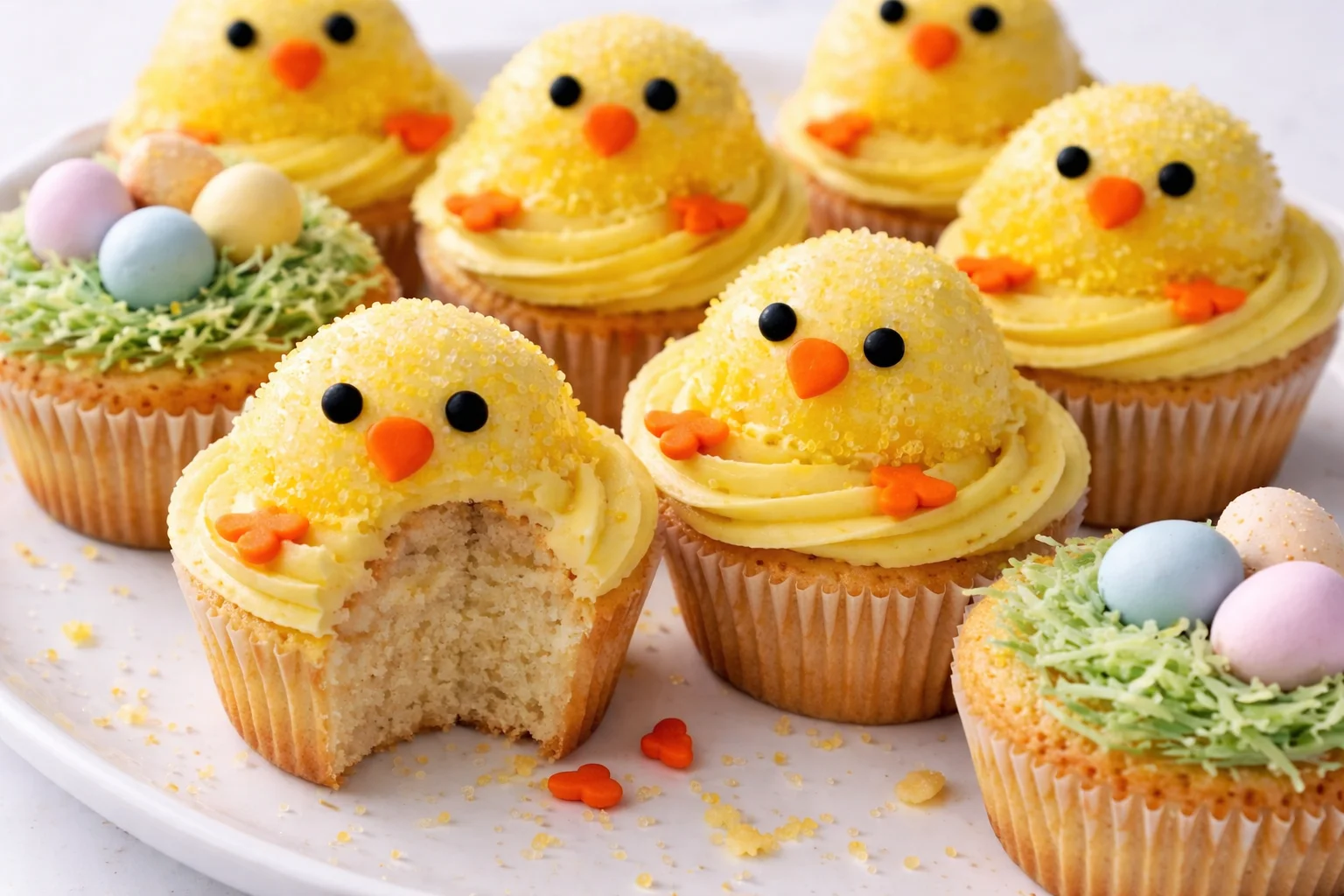 Easter Chick Cupcakes