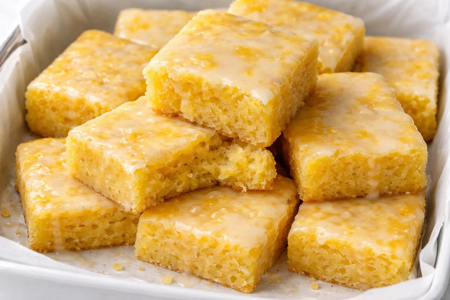Fudgy Lemon Blondies - Lemon Brownies
