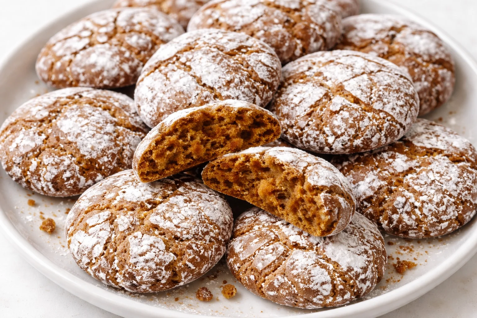 Gingerbread Crinkle Cookies