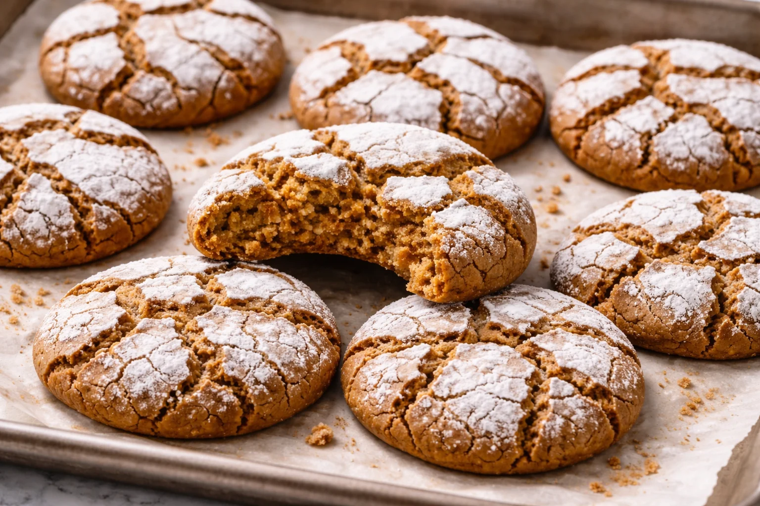 Gingerbread Crinkle Cookies