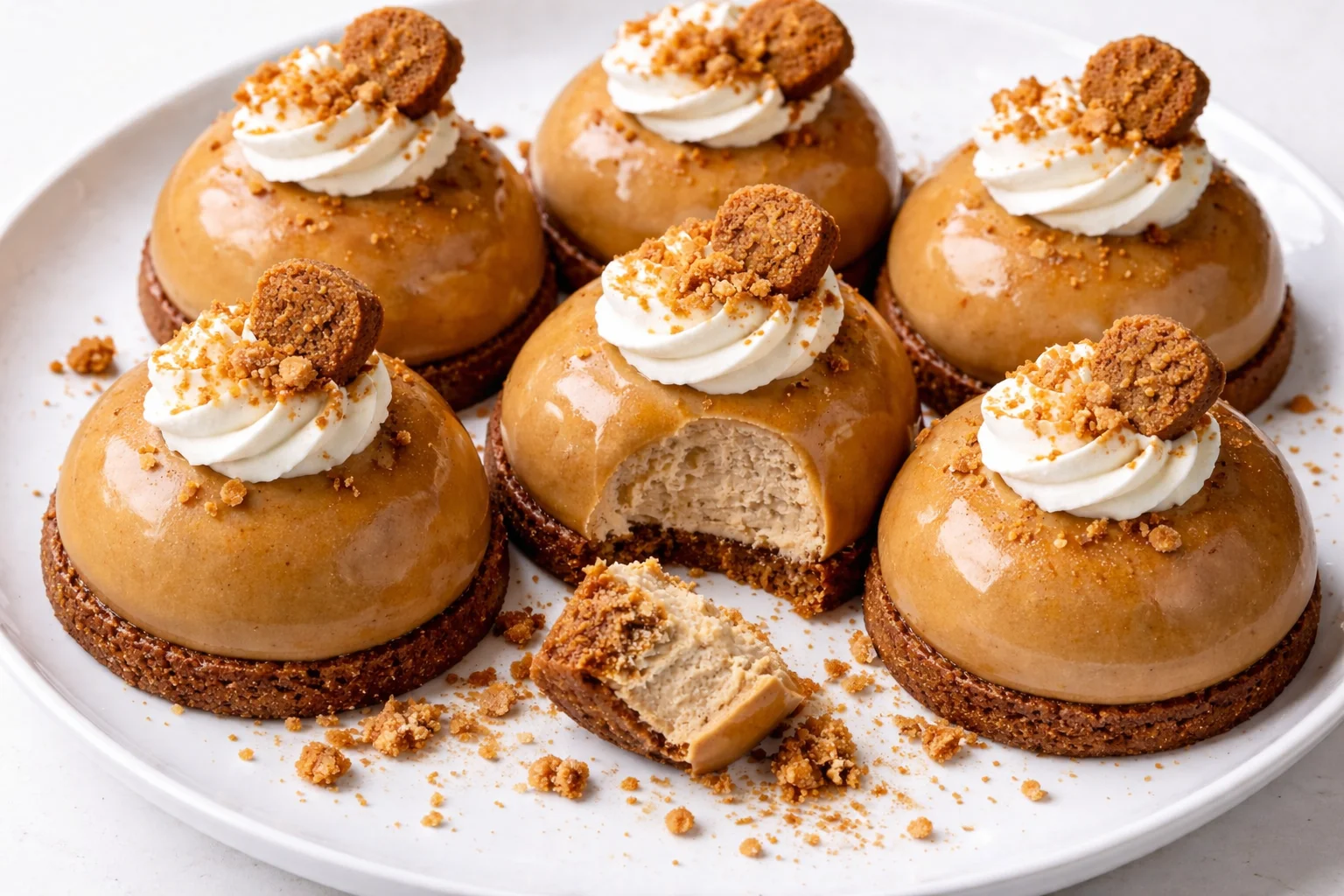 Gingerbread Latte Mousse Domes