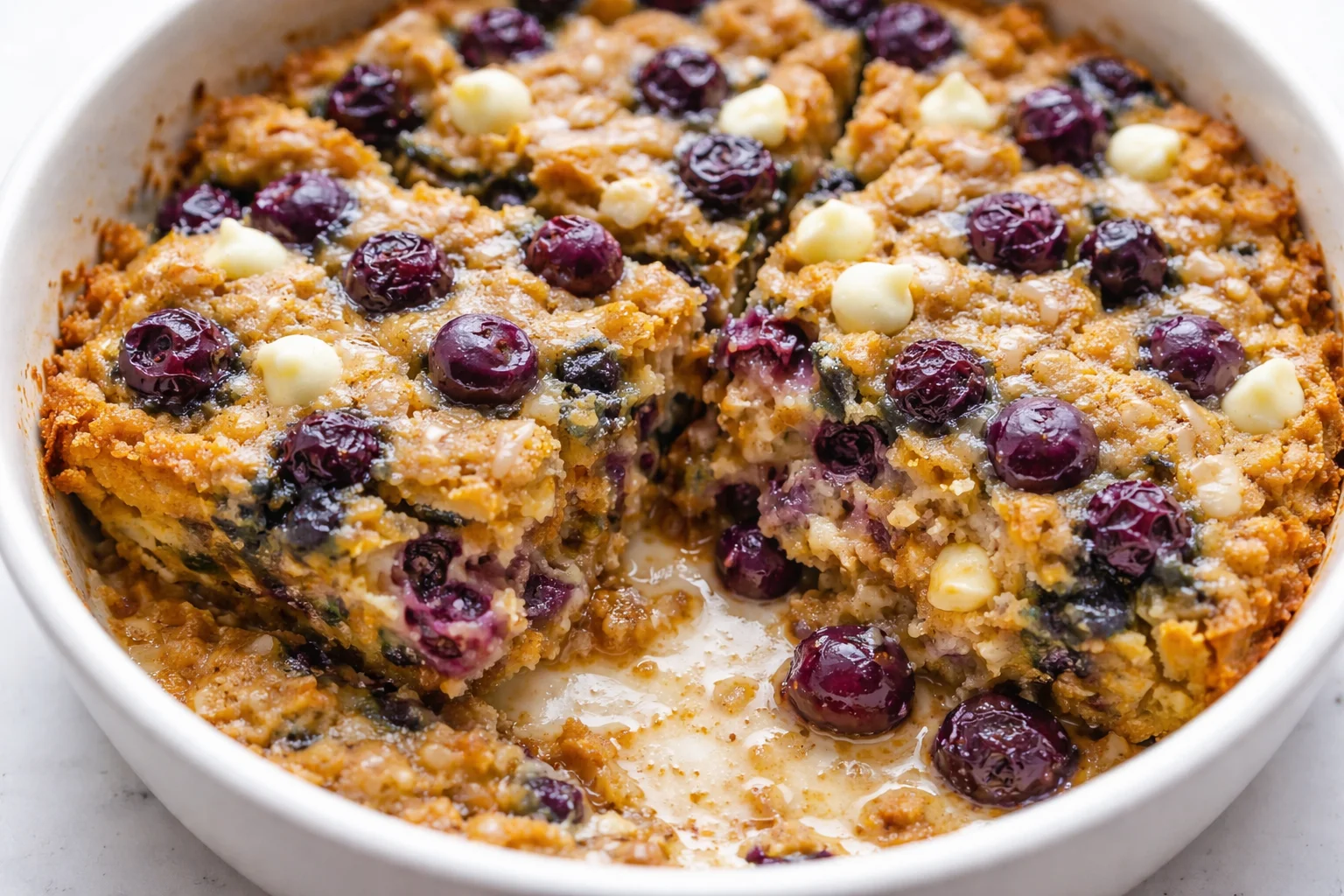 Healthy Blueberry Breakfast Baked Oatmeal