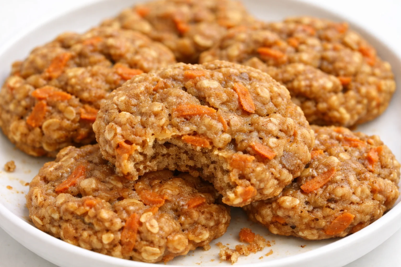 Healthy Carrot Cake Oatmeal Cookies