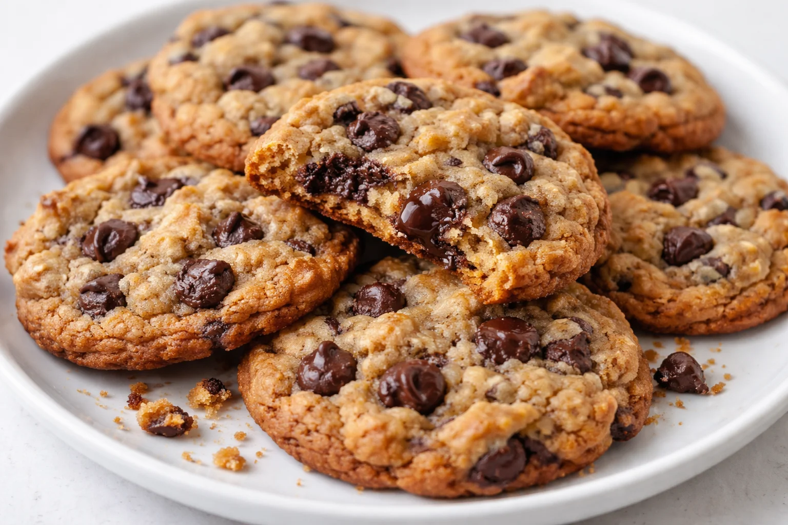 Healthy cookies without added sugar on a plate, perfect for guilt-free snacking.