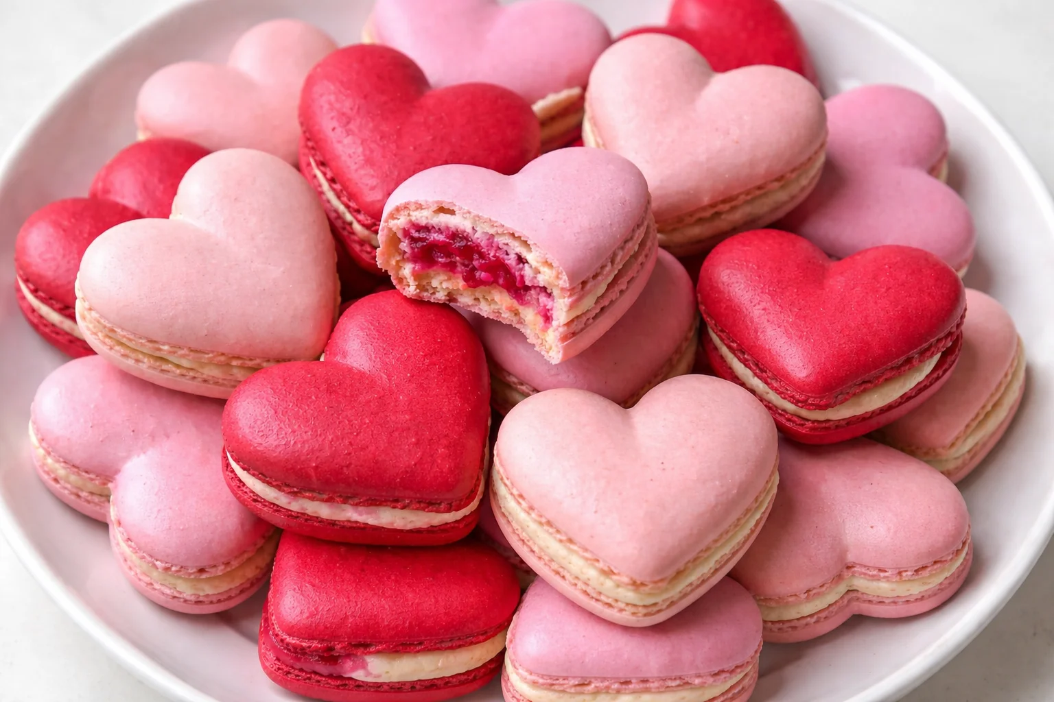 Heart-Shaped Macarons