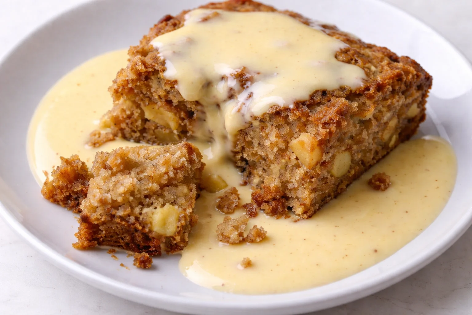 Irish Apple Cake with Custard Sauce