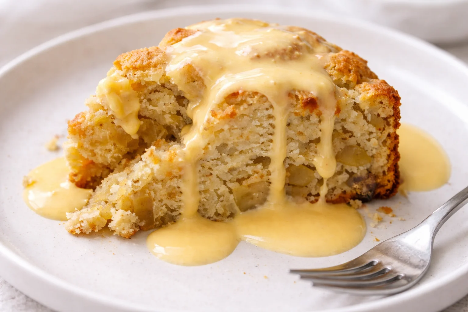 Irish Apple Cake with Custard Sauce