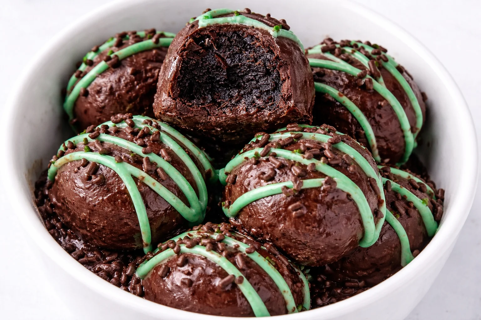 No-Bake Oreo Mint Chocolate Truffles
