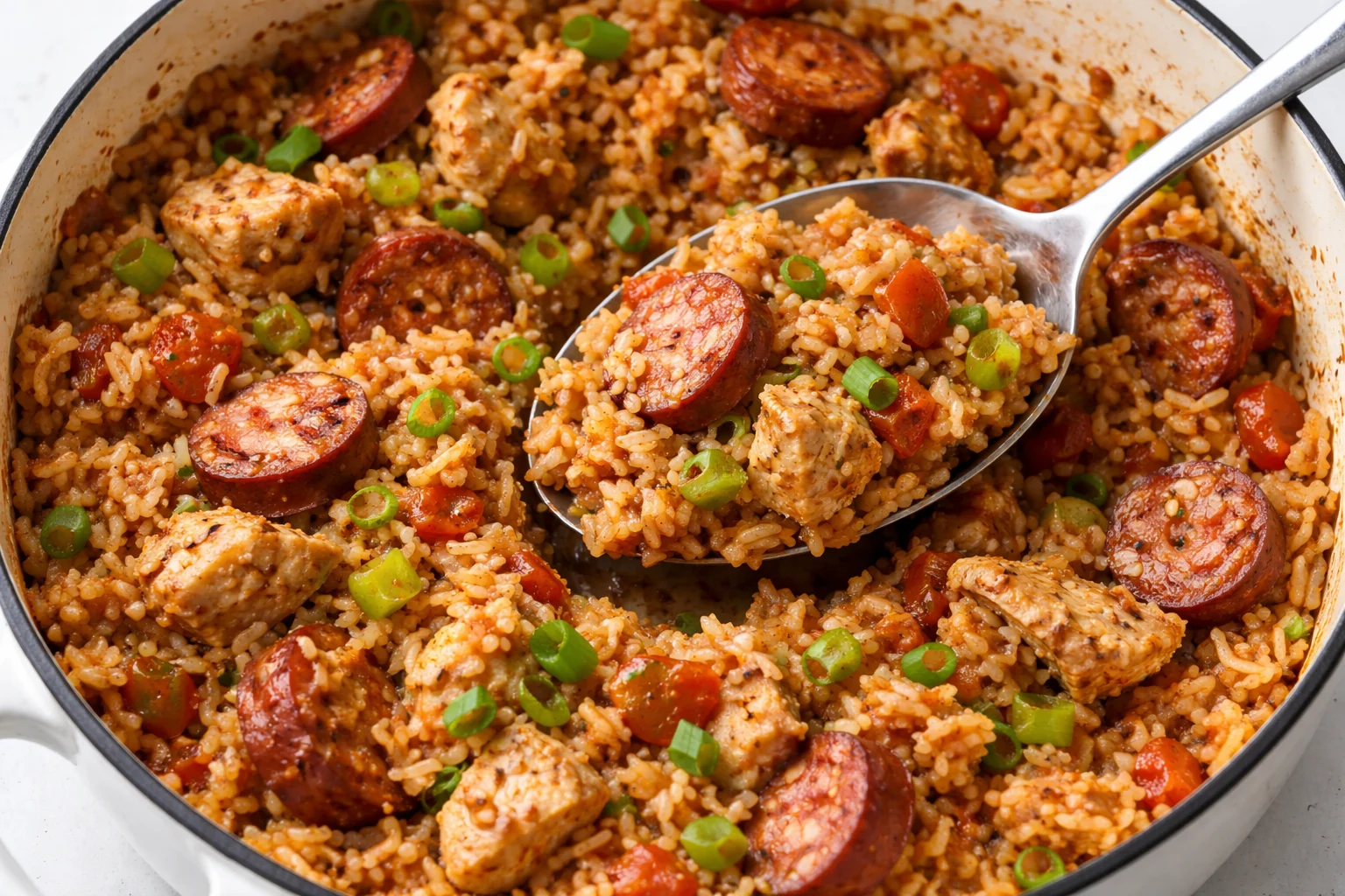 One-Pan Cajun Chicken Sausage & Rice