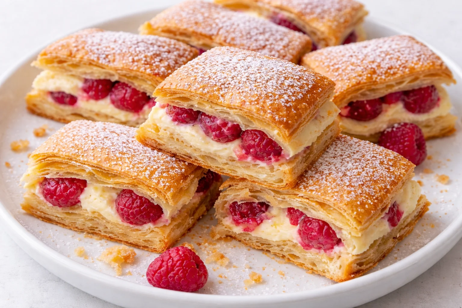 Raspberry Cream Napoleons
