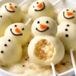 Delicious snowman cake pops decorated for the holiday season