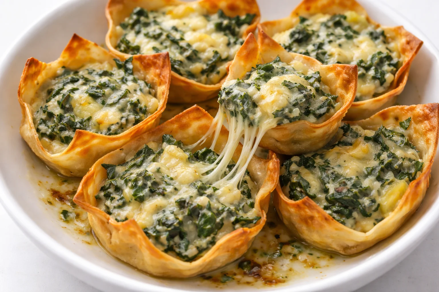 Spinach and Artichoke Wonton Cups