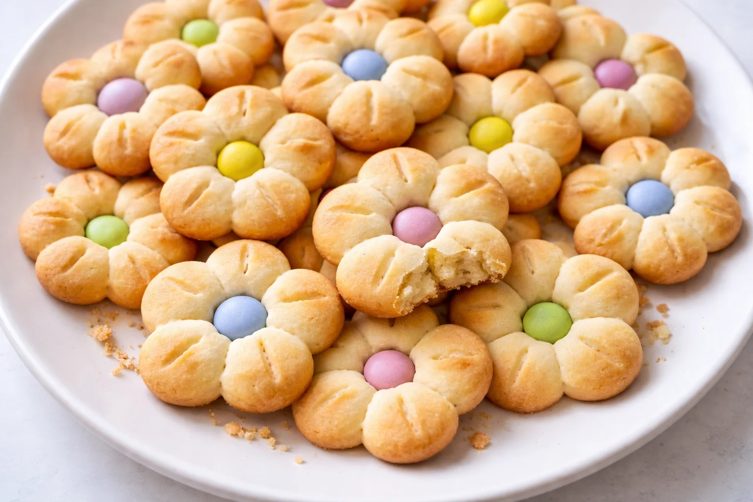 Spring Flower Shortbread Cookies