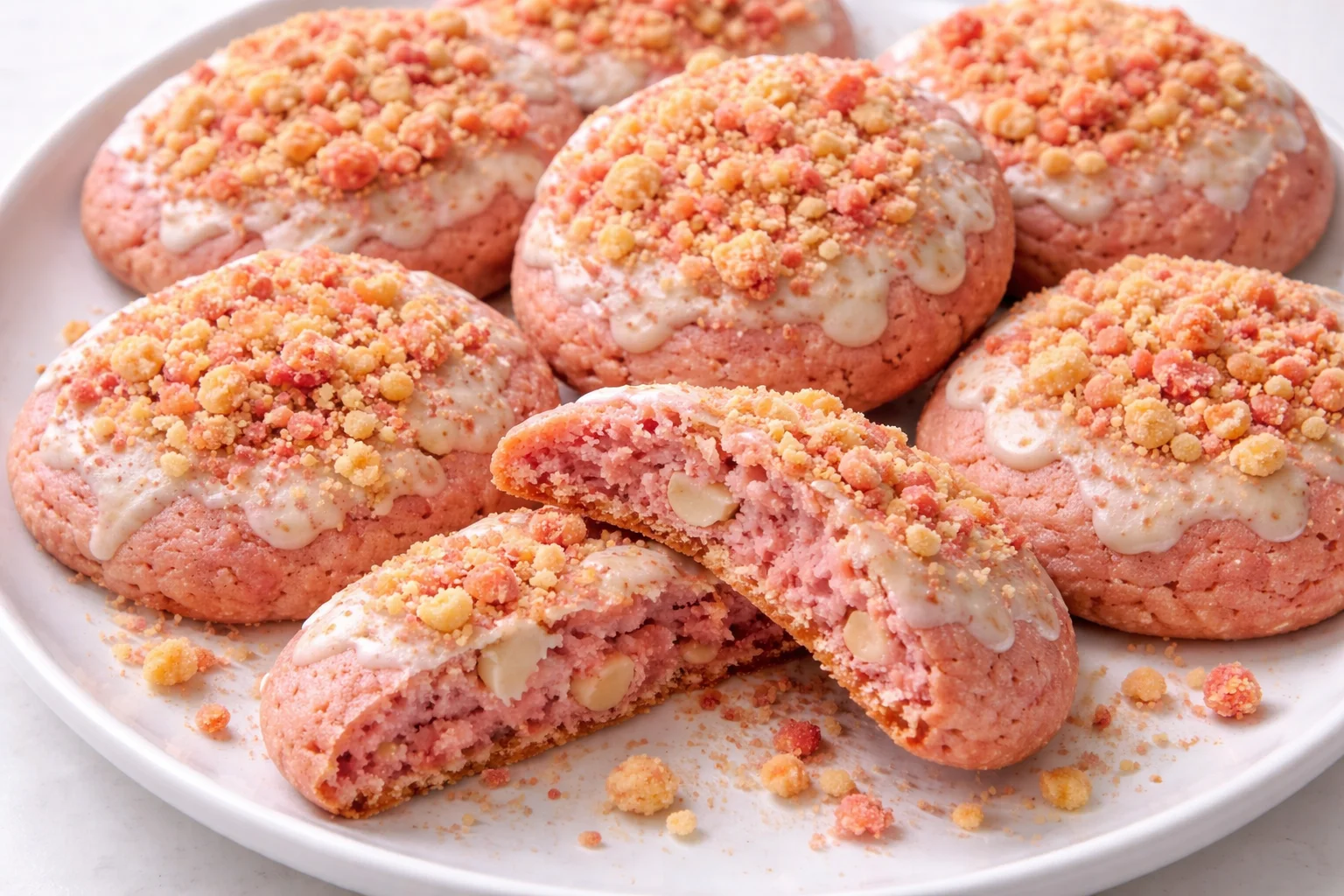 Strawberry Crunch Cookies