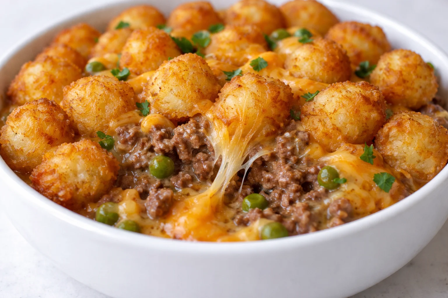 Tater Tot Casserole with Ground Beef