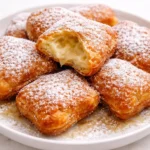 Delicious Vanilla French Beignets dusted with powdered sugar