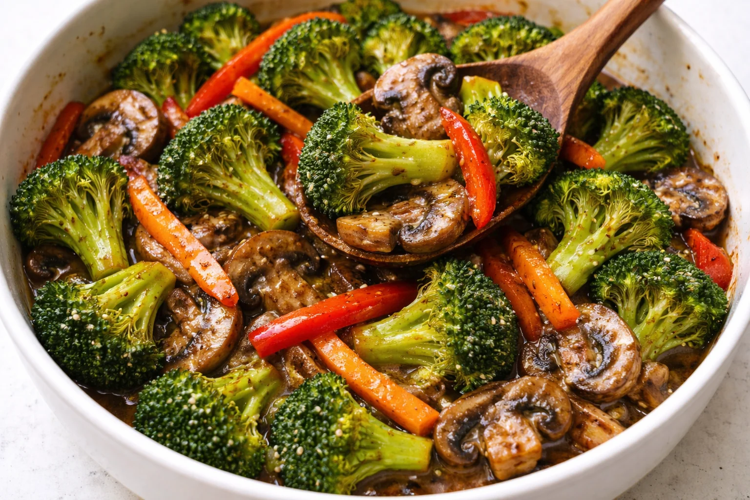 Vegan Broccoli and Mushroom Stir Fry