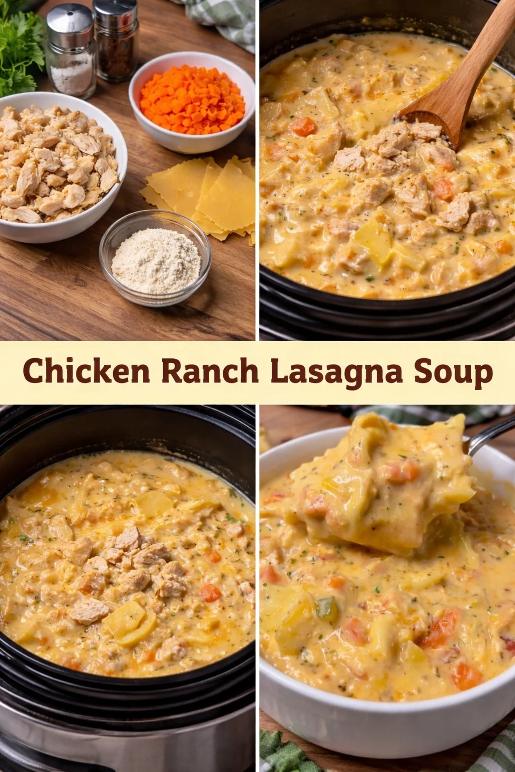 Chicken Ranch Lasagna Soup