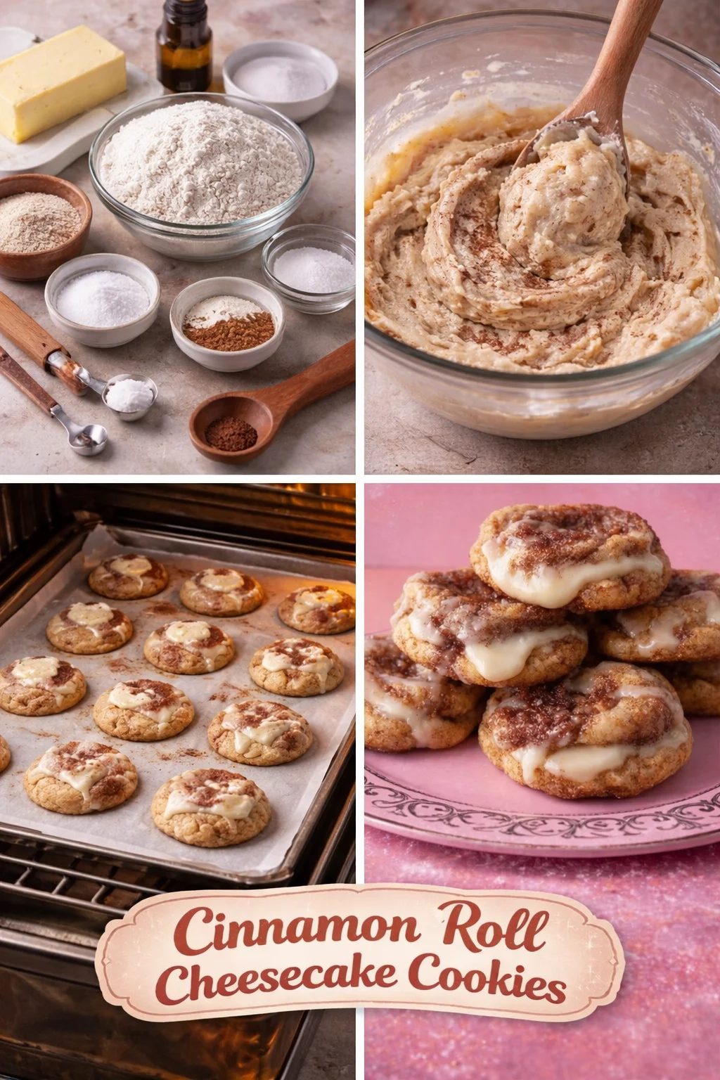 Cinnamon Roll Cheesecake Cookies