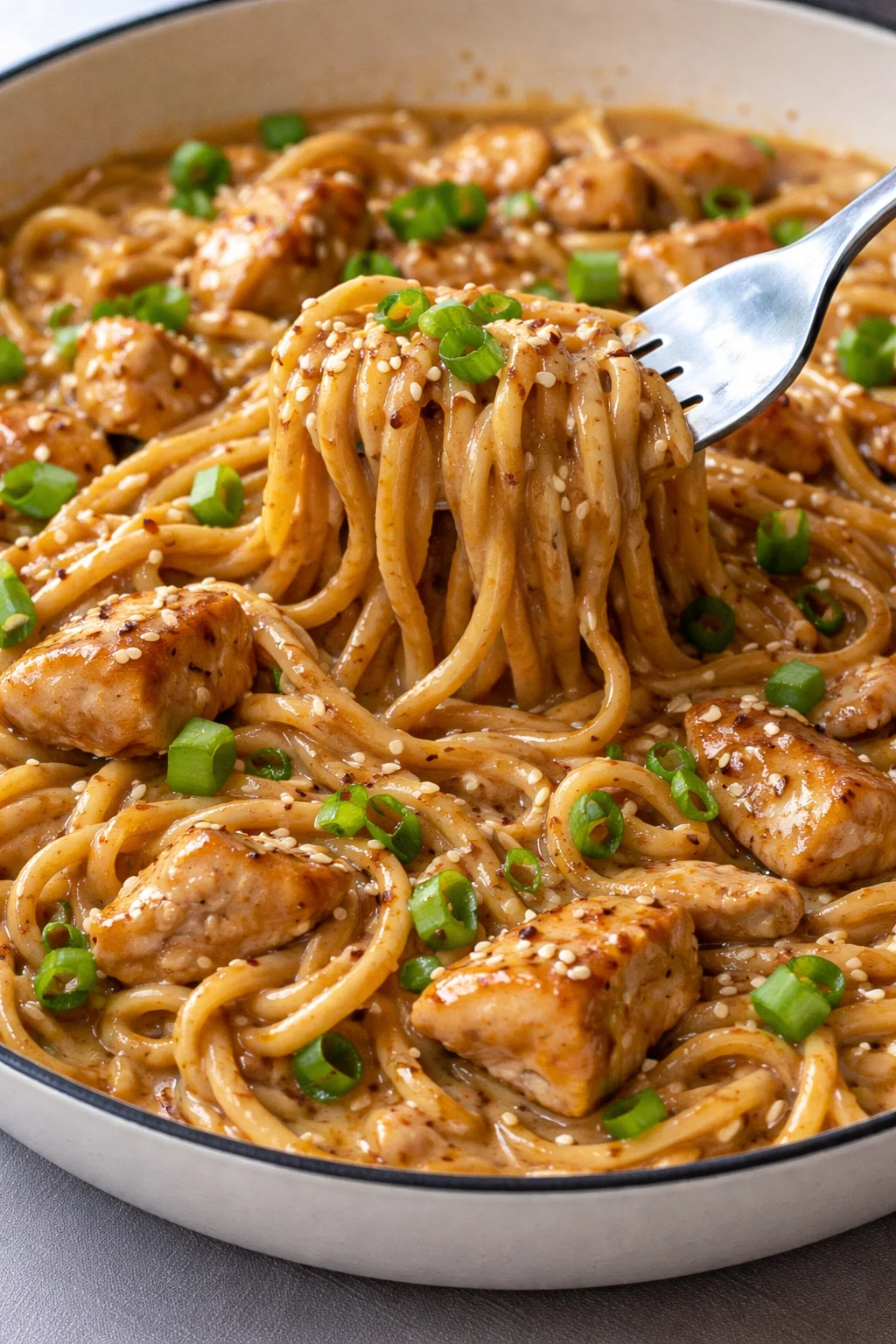 Creamy Mongolian Chicken Noodles