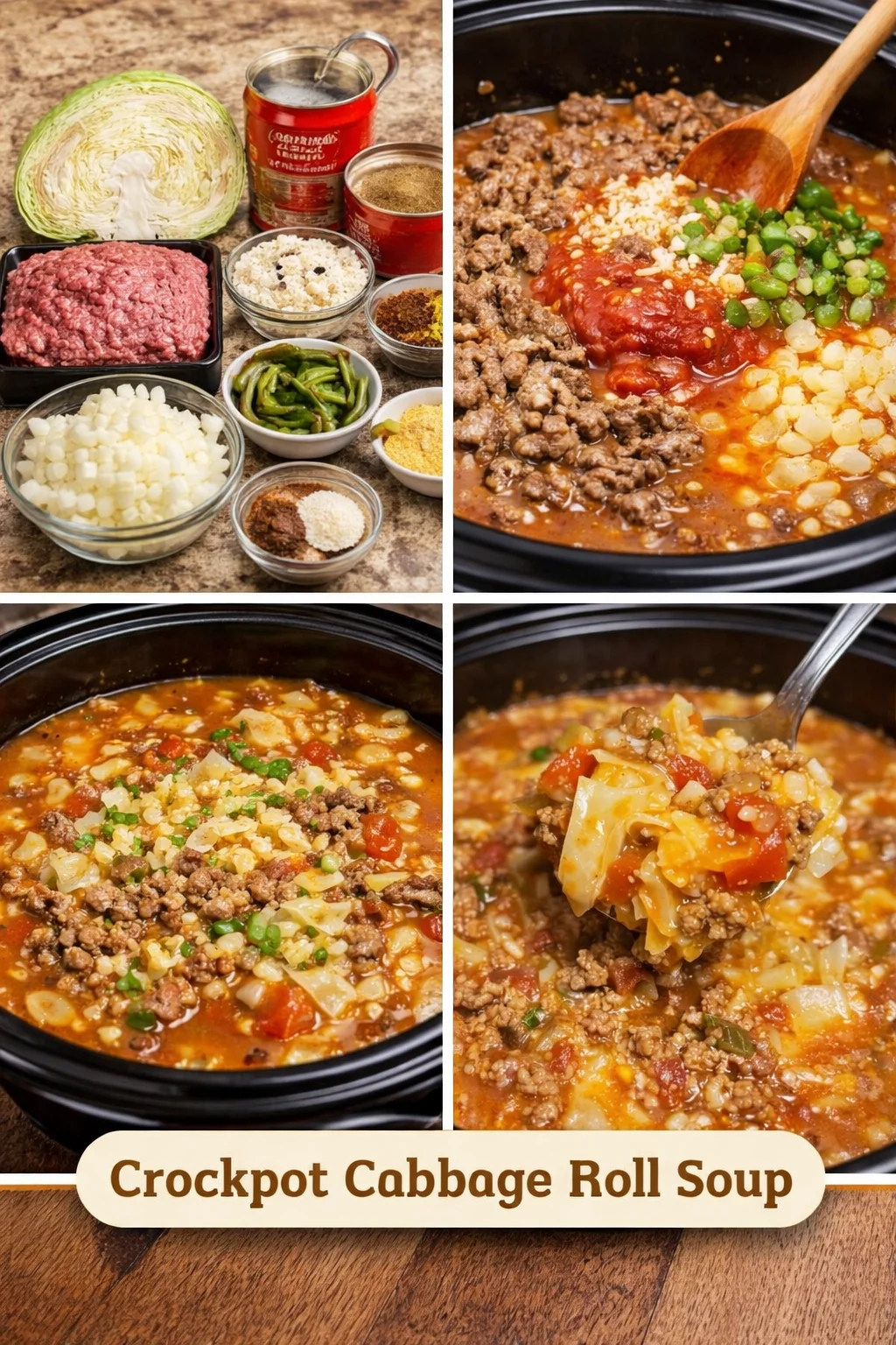 Crockpot Cabbage Roll Soup