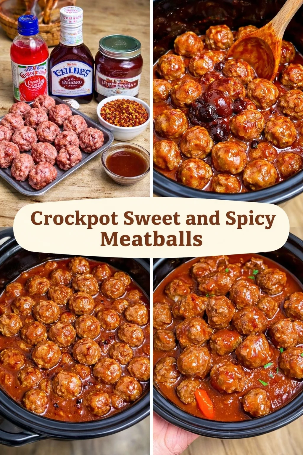 Crockpot Sweet and Spicy Meatballs