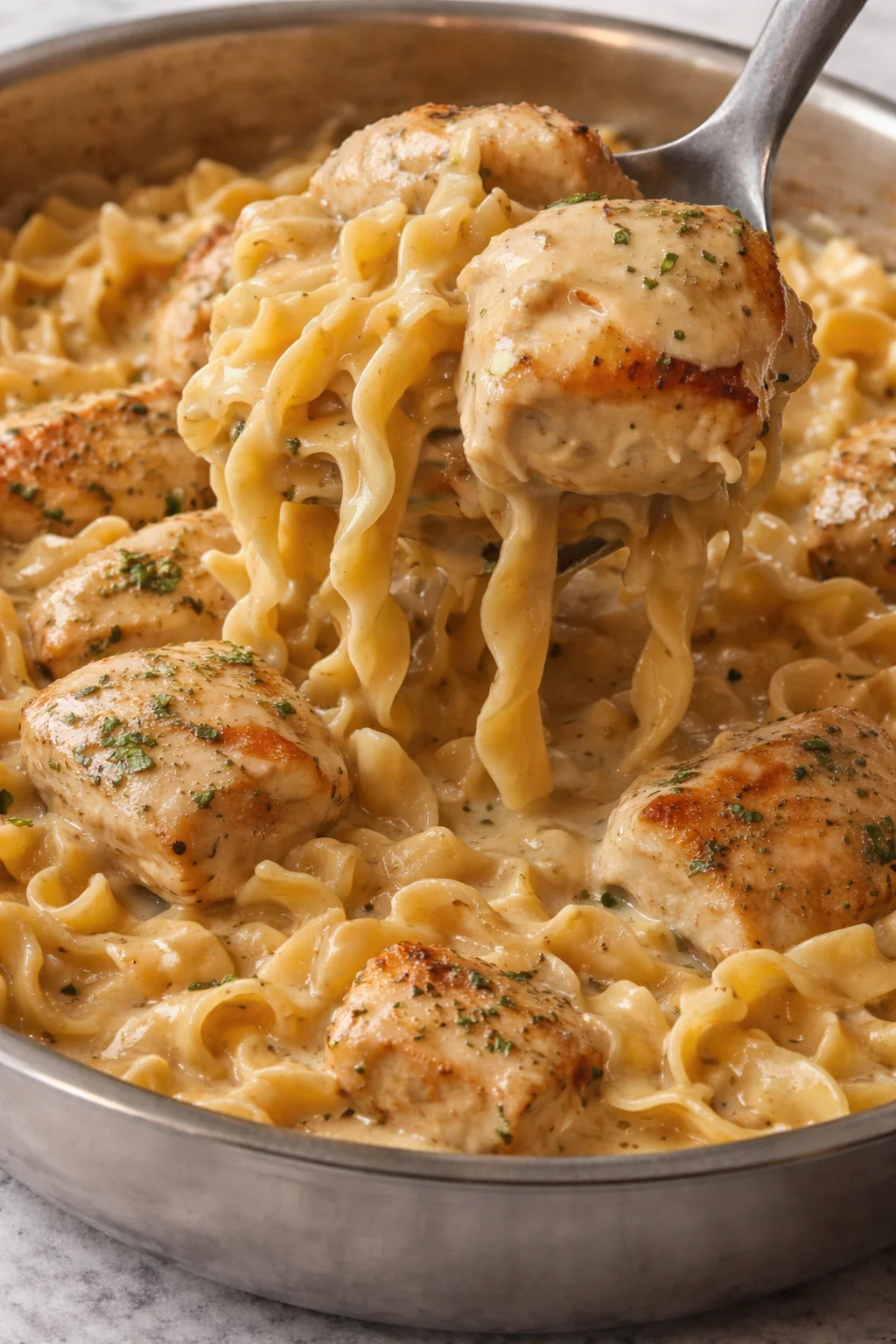 One Pan Chicken and Buttered Noodles