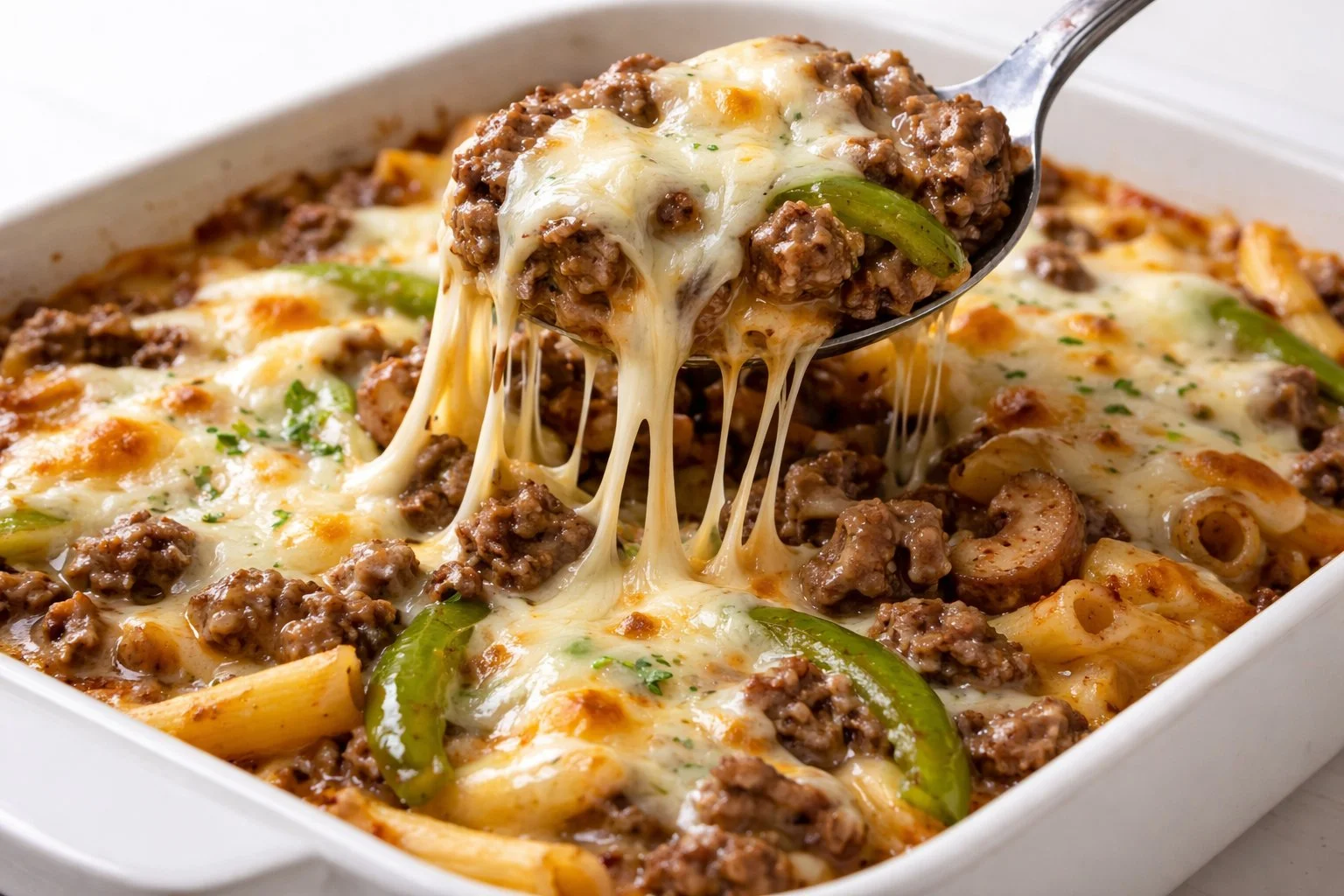 Philly Cheesesteak Casserole