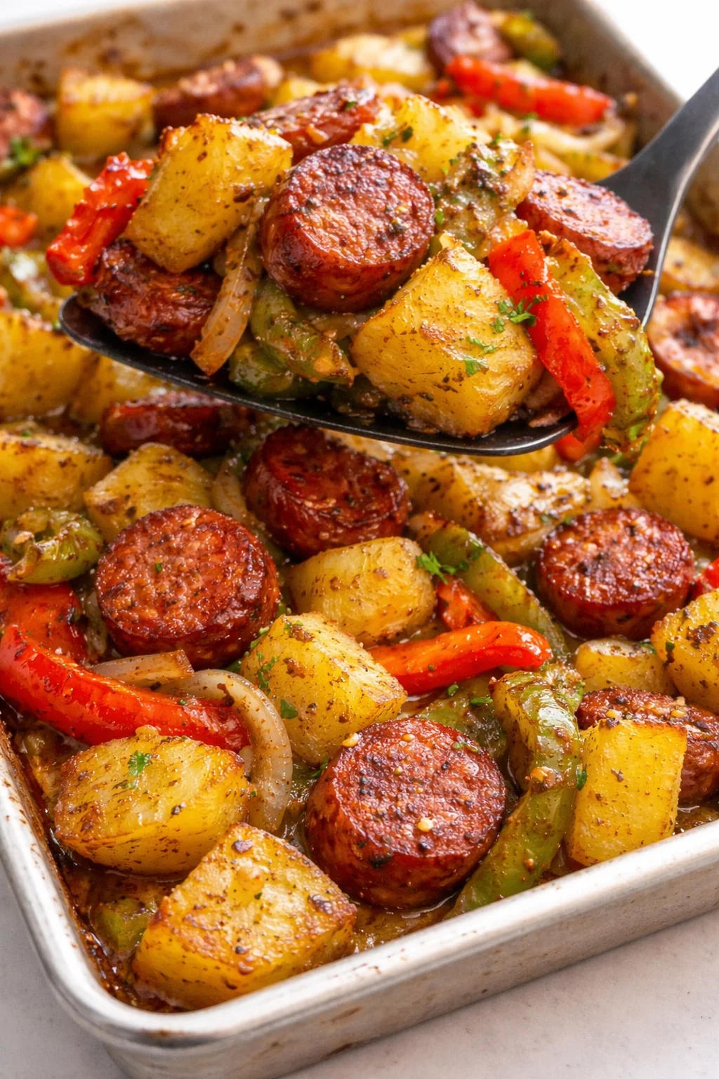 Sausage with Oven Roasted Potatoes & Peppers