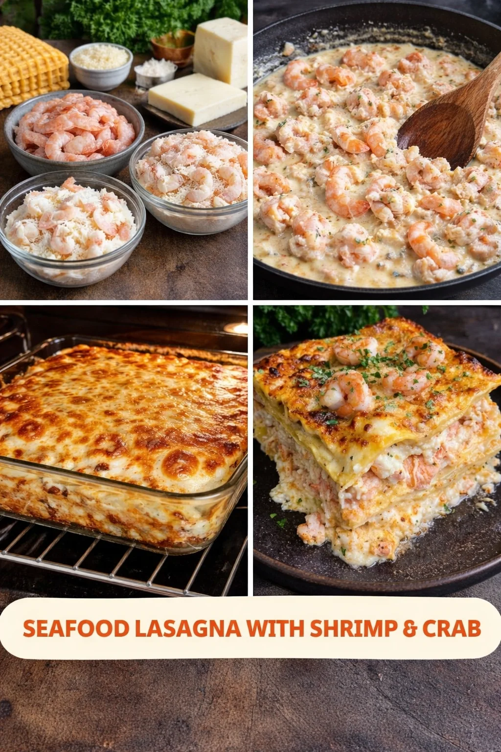 Seafood Lasagna with Shrimp & Crab