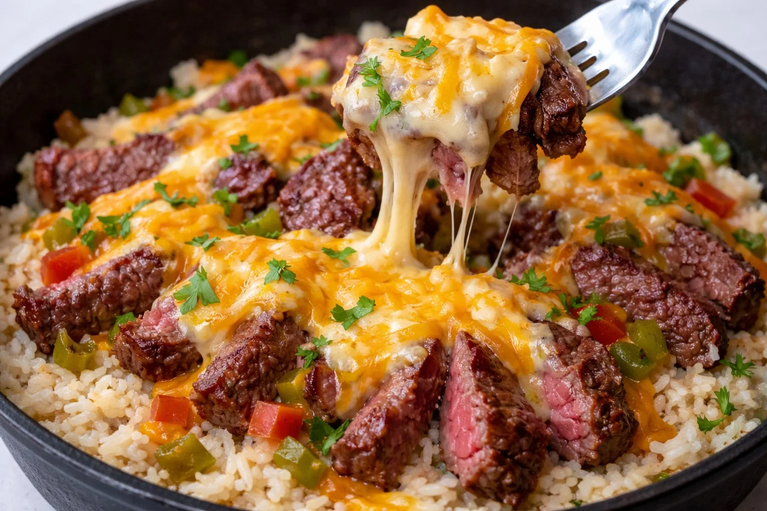 Steak, Cheese & Rice