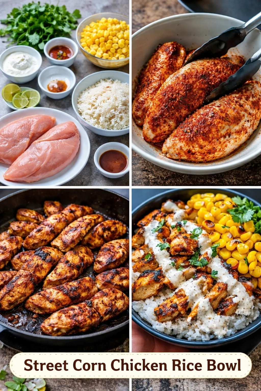 Street Corn Chicken Rice Bowl