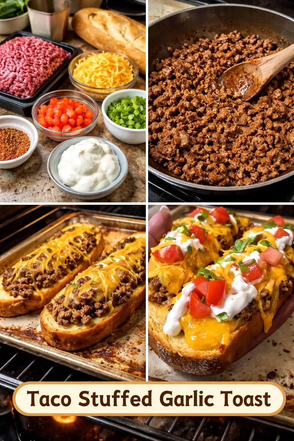 Taco Stuffed Garlic Toast
