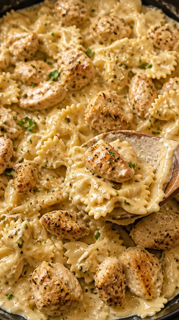 Cheesy Garlic Butter Chicken Bowties Recipe For Family Dinner