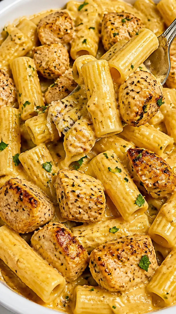 Creamy Butter Chicken Rigatoni With Cheddar Sauce For Family Dinner