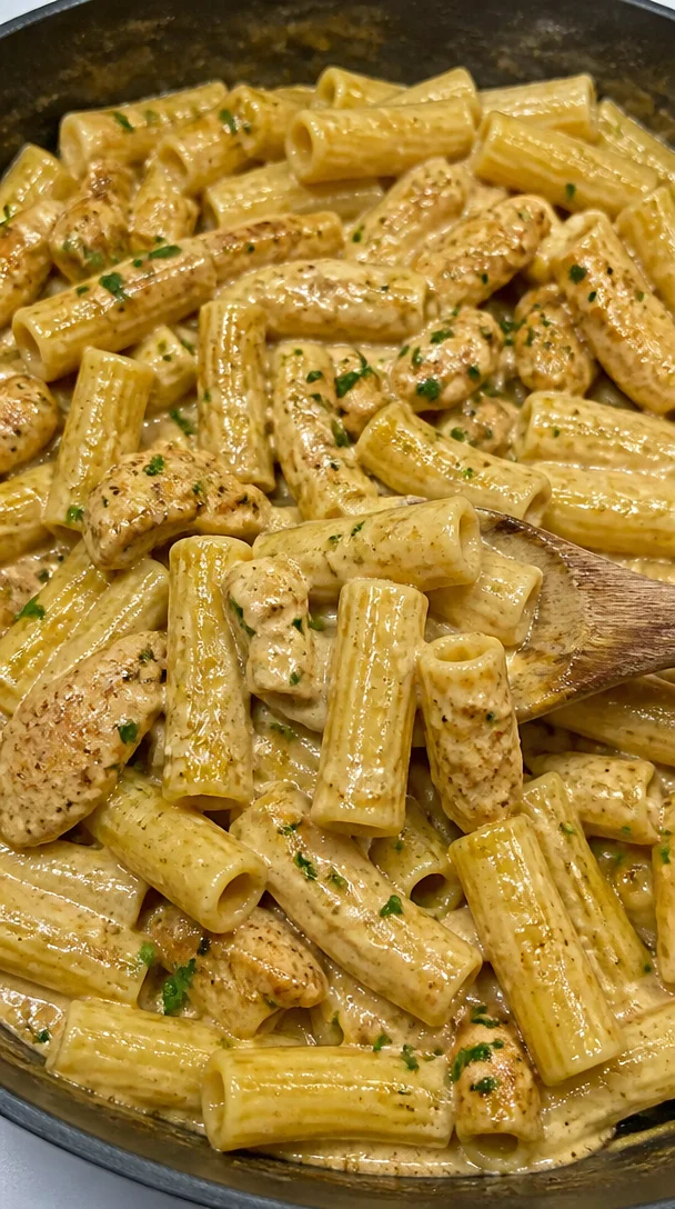 Creamy Cajun Chicken Rigatoni With Parmesan Sauce For Family Dinner