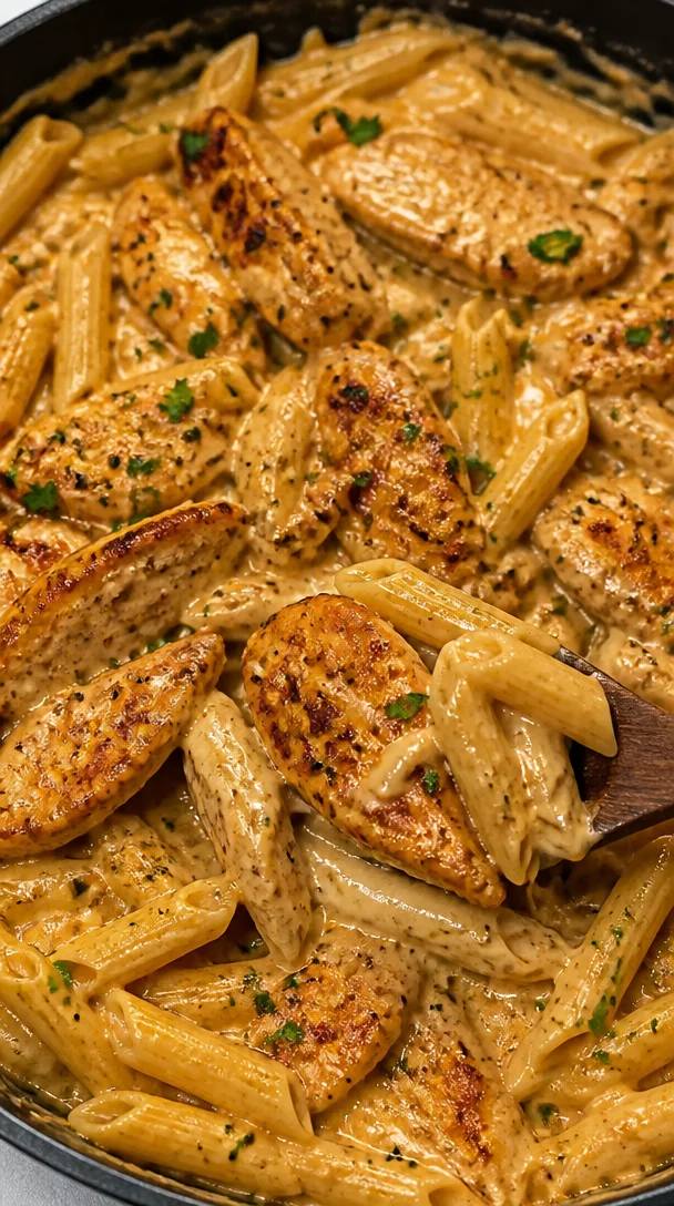 Creamy Cajun Garlic Butter Chicken Penne Recipe for Family Dinner