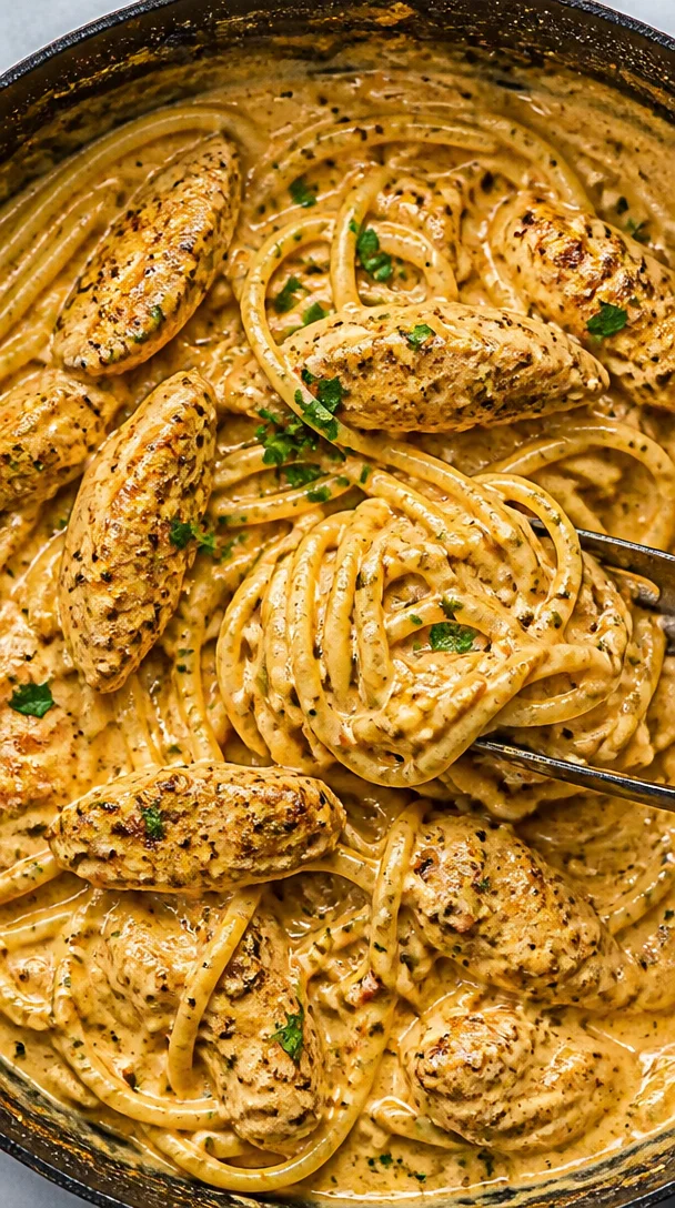 Creamy Cajun Garlic Chicken Spaghetti Recipe For Family Dinner