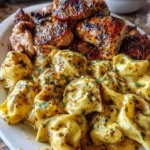 Creamy Cajun Garlic Chicken Tortellini in a three-cheese velvety sauce
